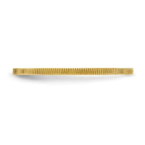 14K Gold 1.2mm Line Pattern Stackable Band