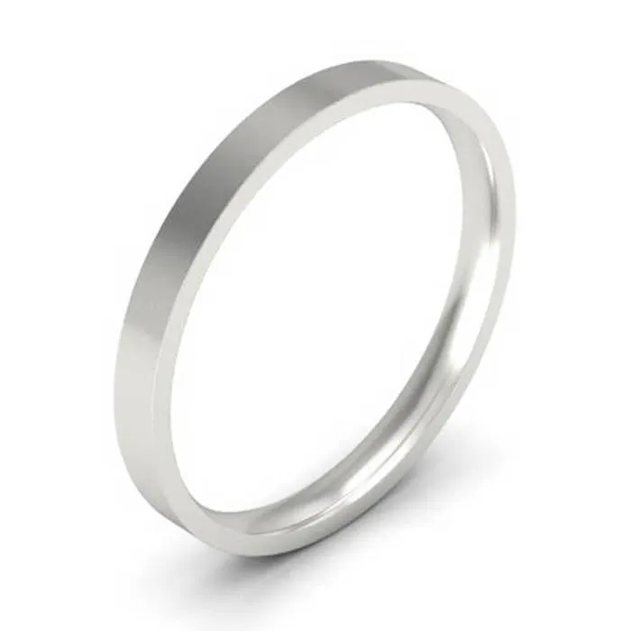 1.5 mm Flat Wedding Ring in 14k