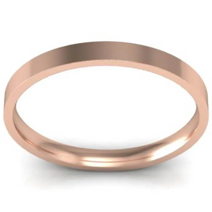 1.5 mm Flat Wedding Ring in 14k