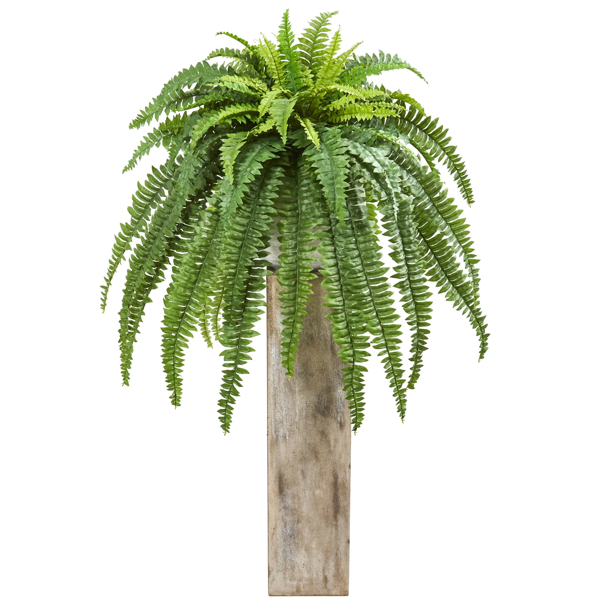 23" Boston Fern Artificial Plant in Sand Colored Planter