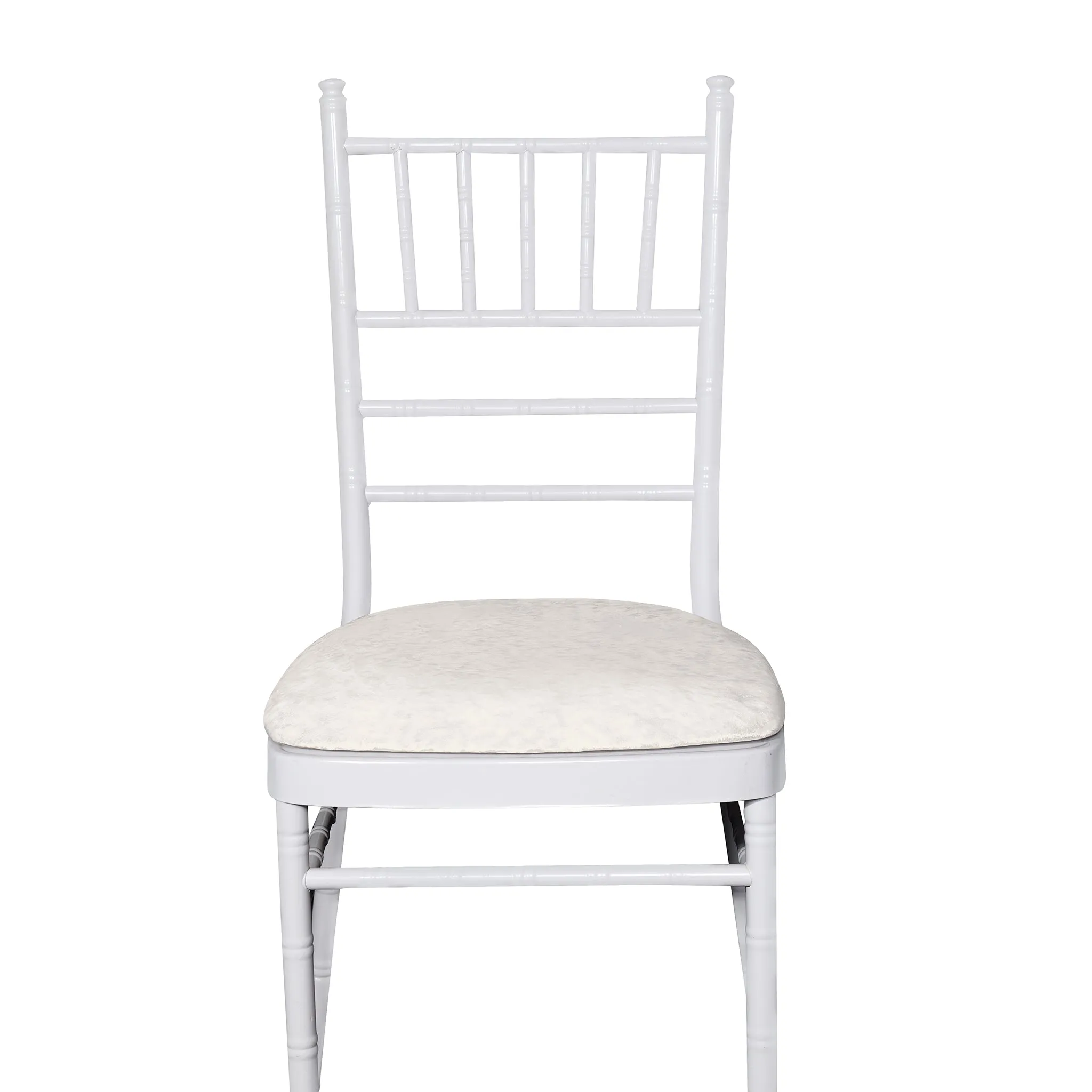 5 pcs/pk Velvet Spandex Chiavari Seat Pad Cover - Ivory