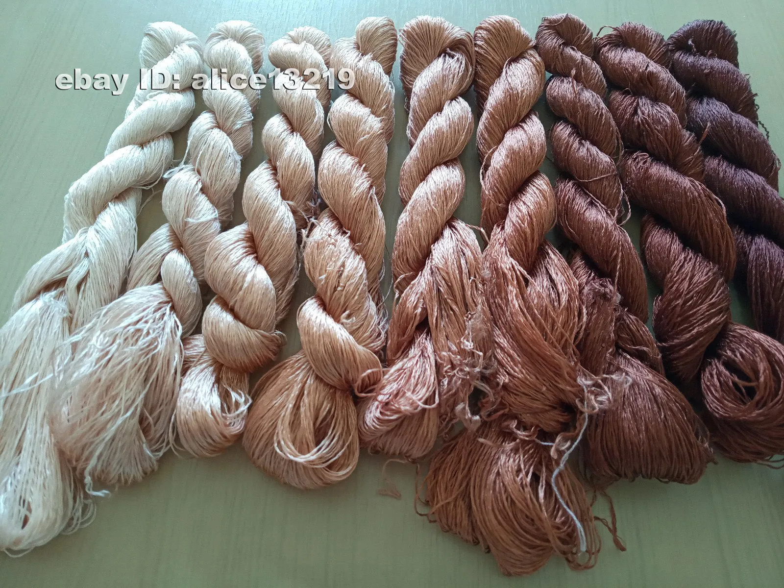 9bundles 100%real mulberry silk,hand-dyed embroidery silk floss/thread N111