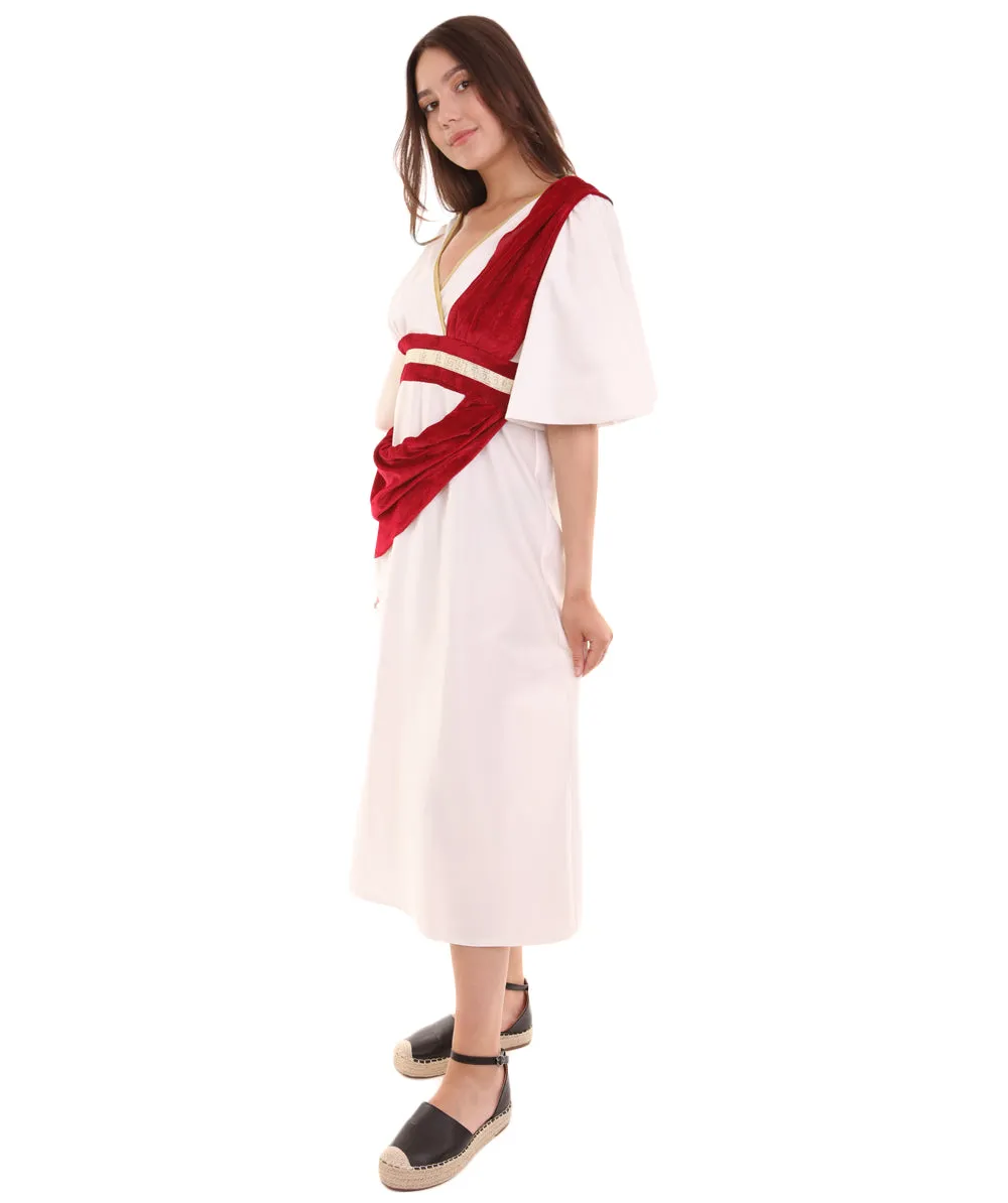 Adult Women's Greek Goddess Costume | White Cosplay Costume