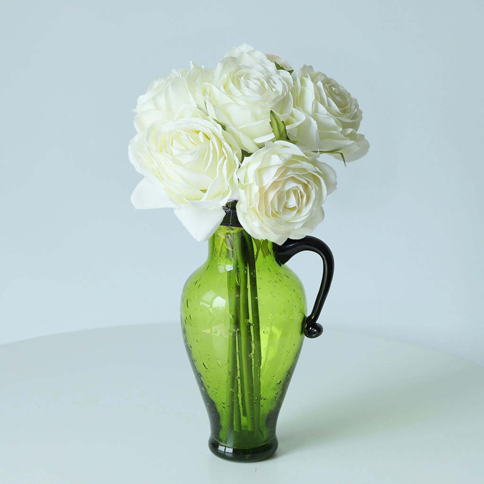 Artificial Cabbage Roses Silk Flower Bouquet