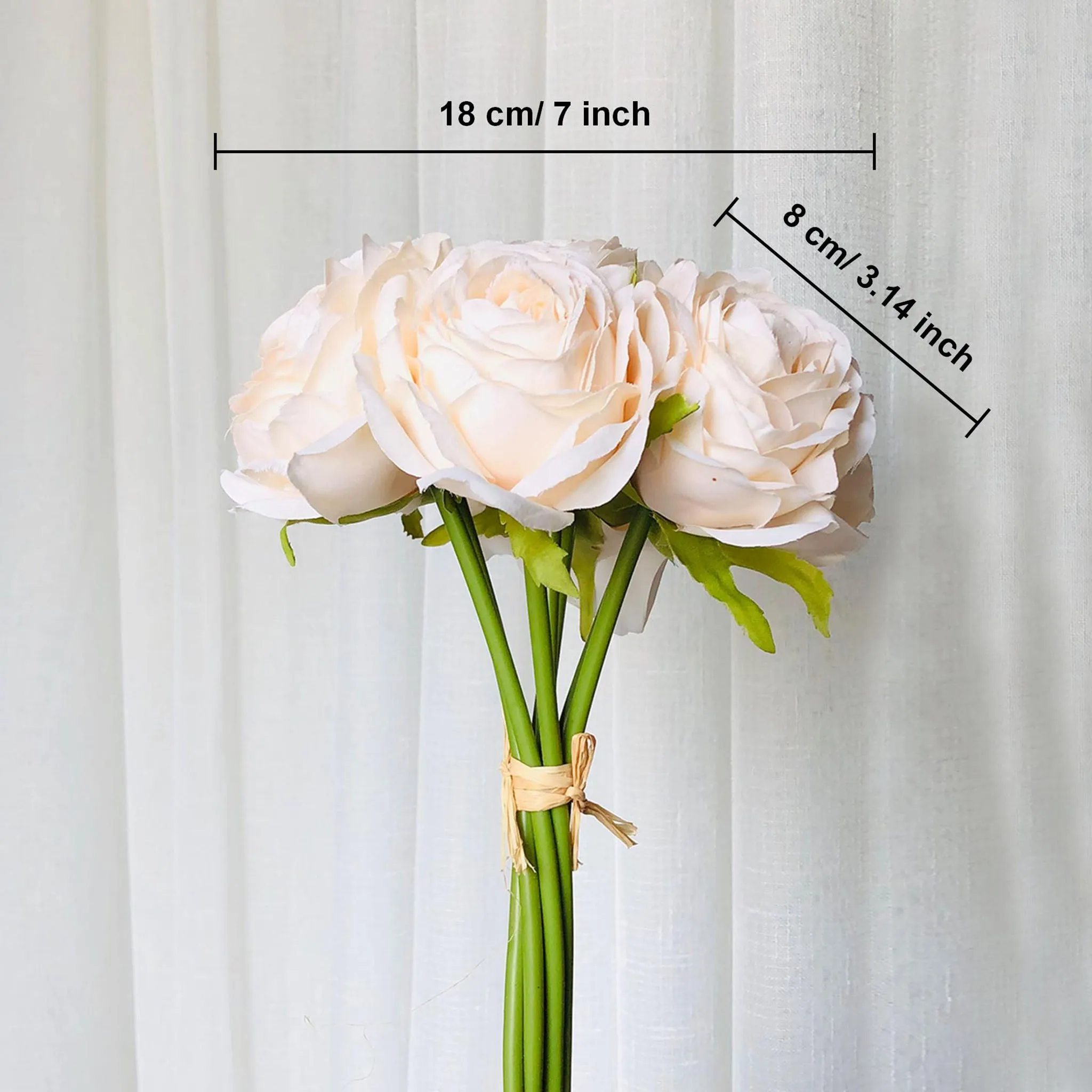 Artificial Cabbage Roses Silk Flower Bouquet