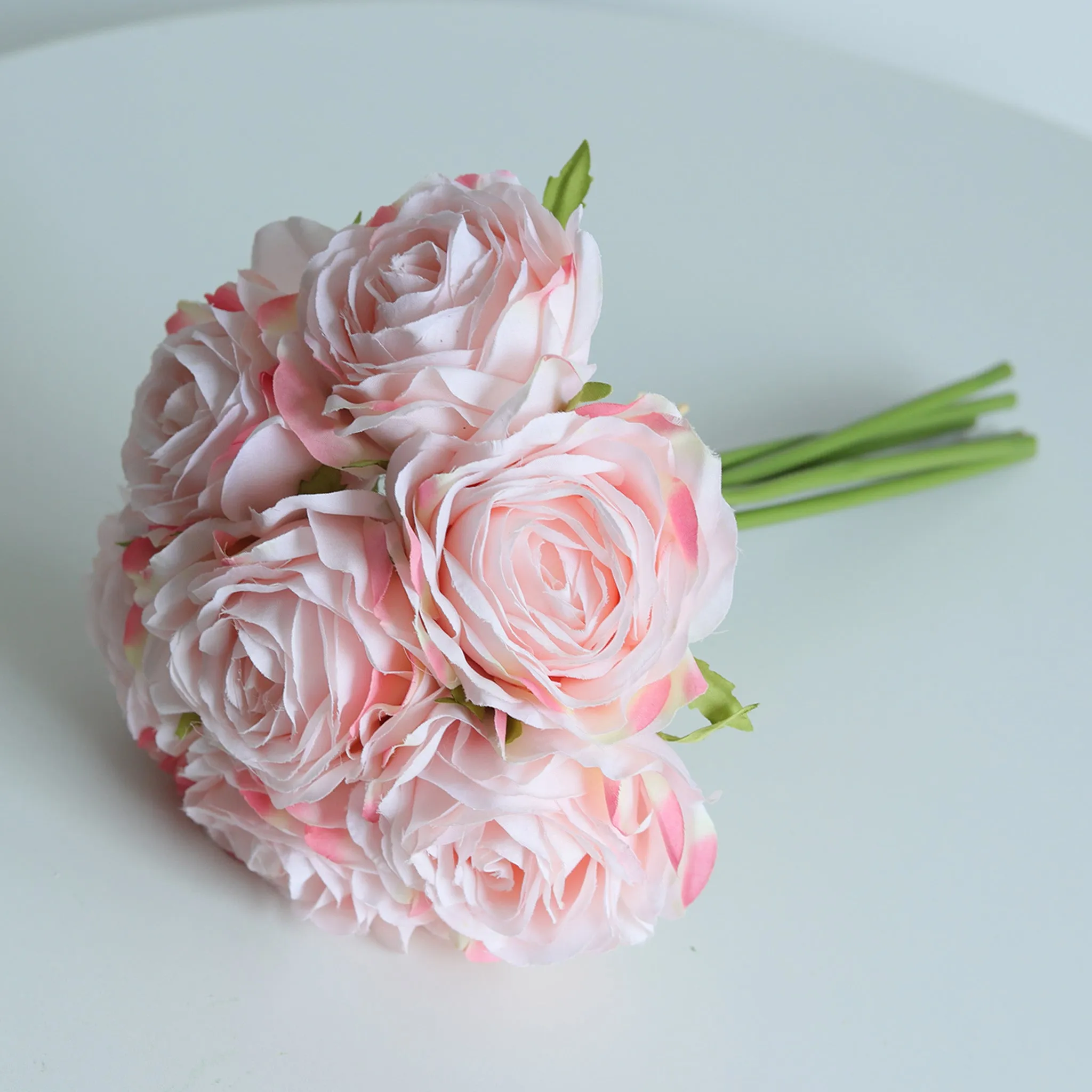 Artificial Cabbage Roses Silk Flower Bouquet