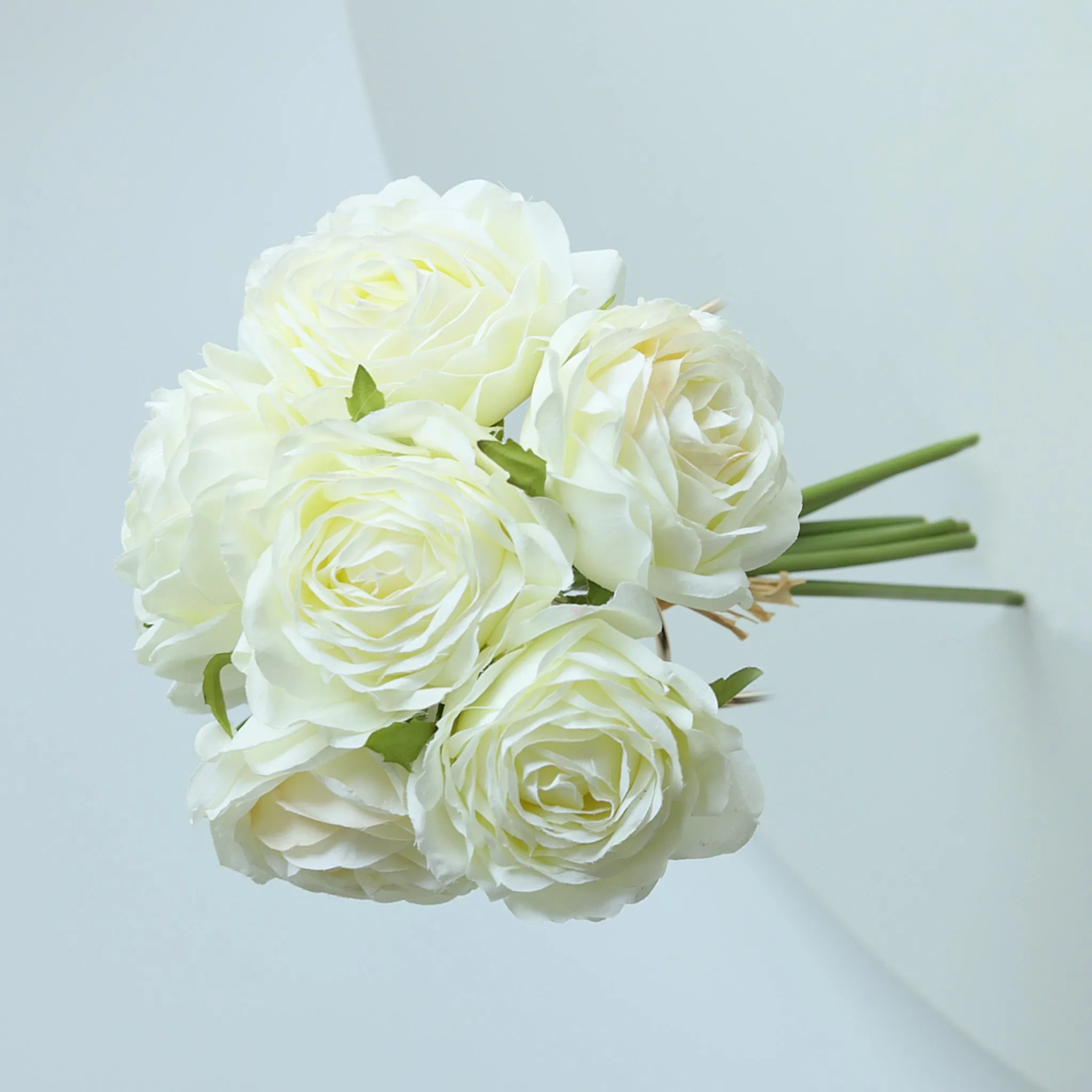 Artificial Cabbage Roses Silk Flower Bouquet