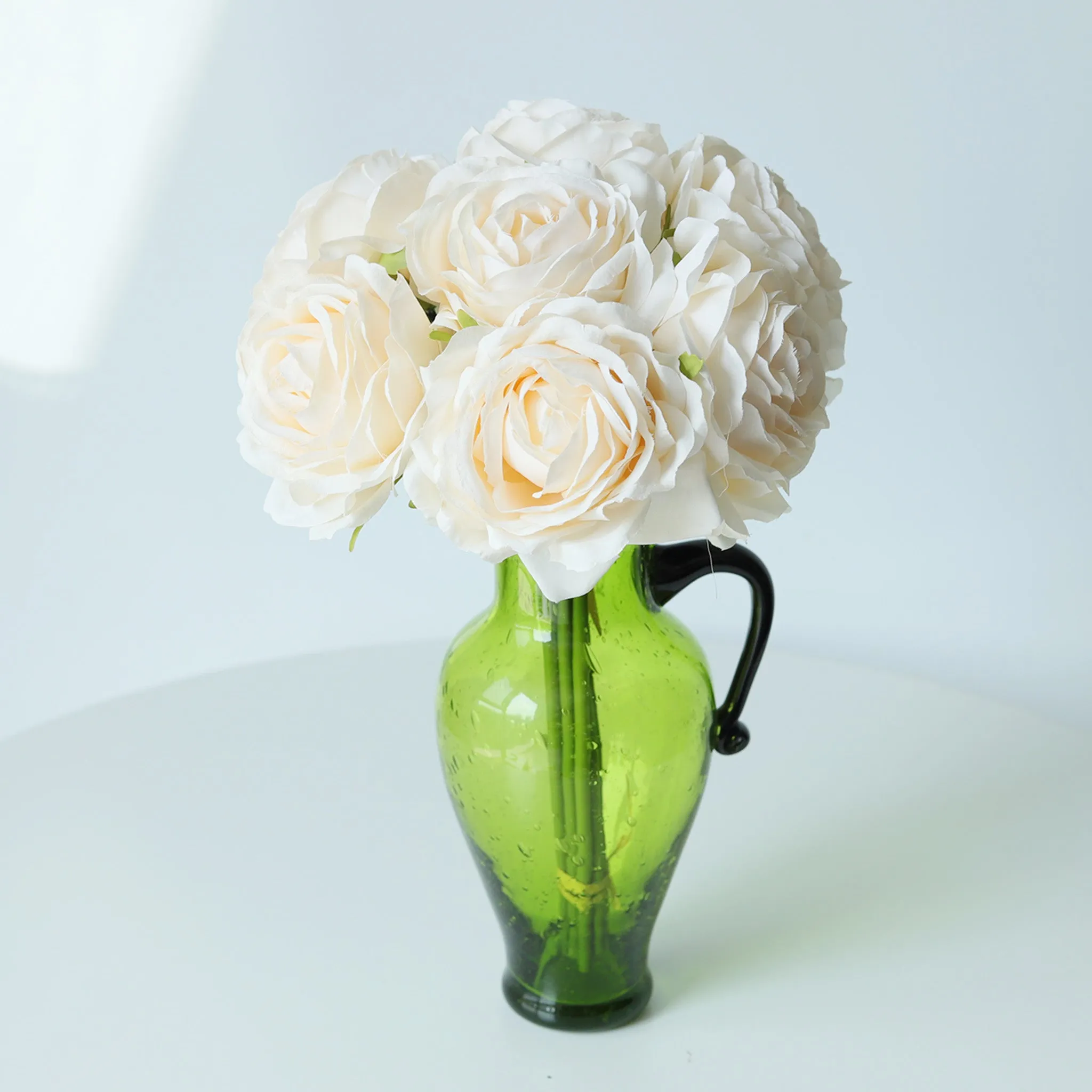 Artificial Cabbage Roses Silk Flower Bouquet