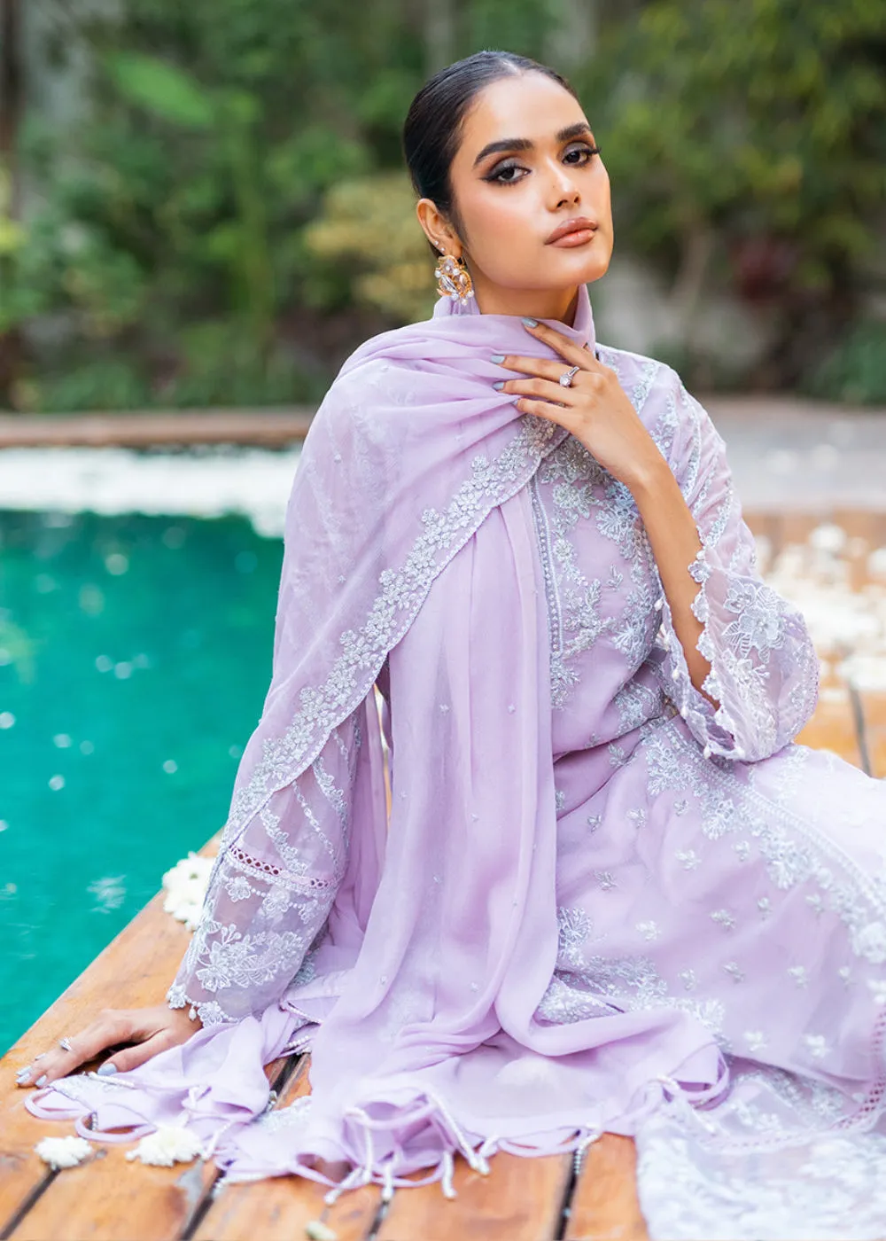 Azure Luxe Festive Embroidered by Ahmed Patel | Mystique Swan