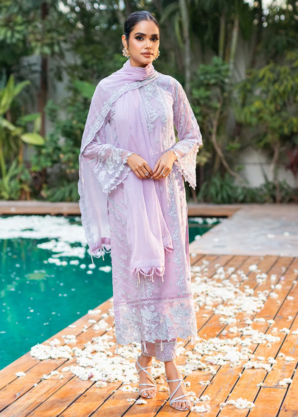 Azure Luxe Festive Embroidered by Ahmed Patel | Mystique Swan