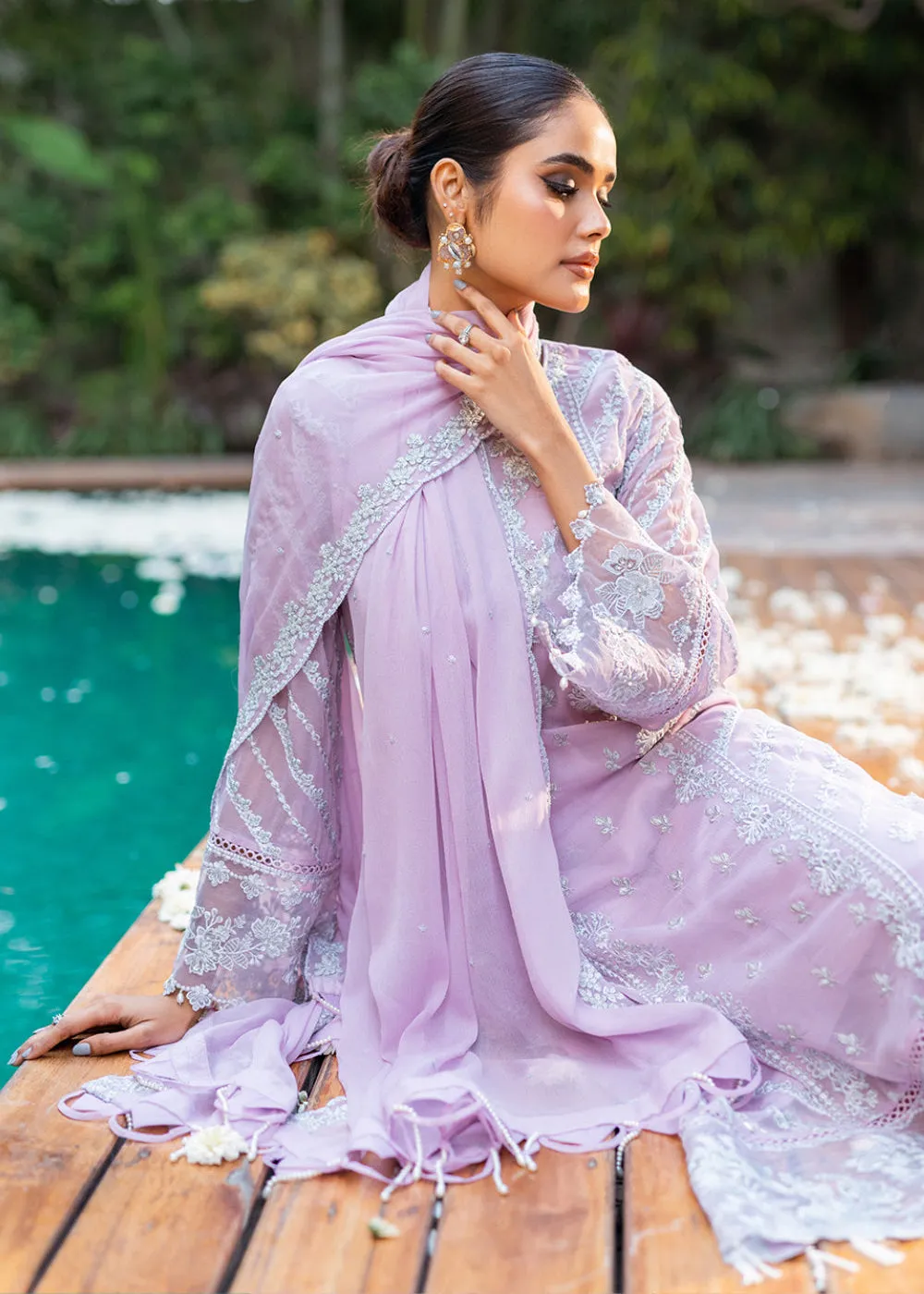 Azure Luxe Festive Embroidered by Ahmed Patel | Mystique Swan