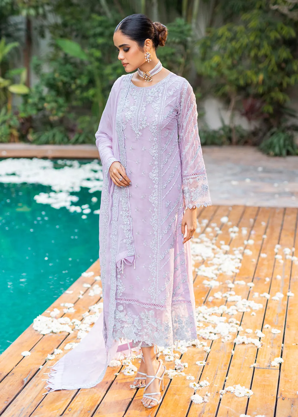 Azure Luxe Festive Embroidered by Ahmed Patel | Mystique Swan