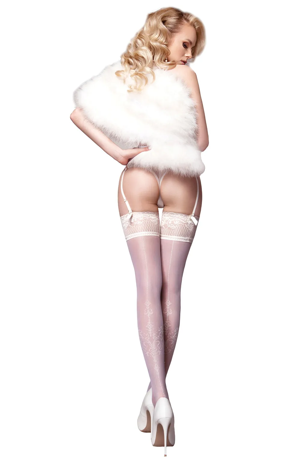 Ballerina 587 Bridal Ivory Hold Ups