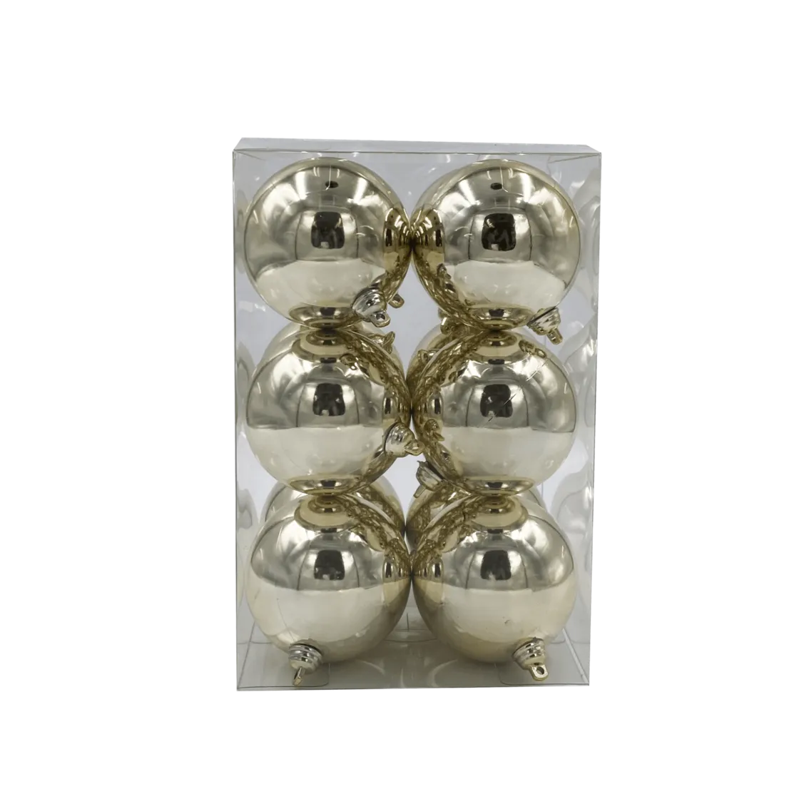 Bauble Shiny Champagne 70mm - 12 Pack