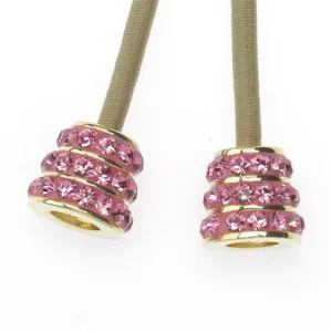 Bell Charms with Rose Crystal