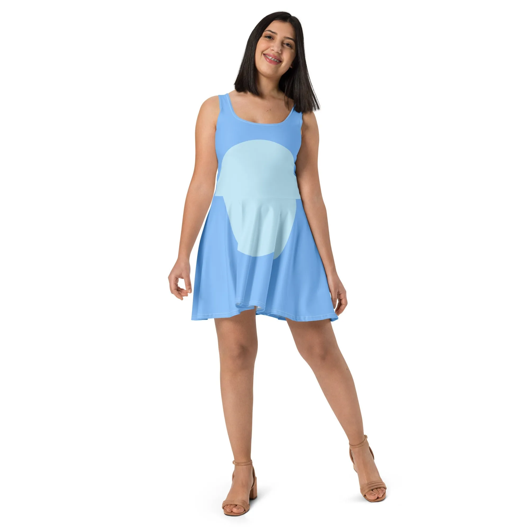 Blue Dog Skater Dress- Running Costume, Cosplay, Bounding