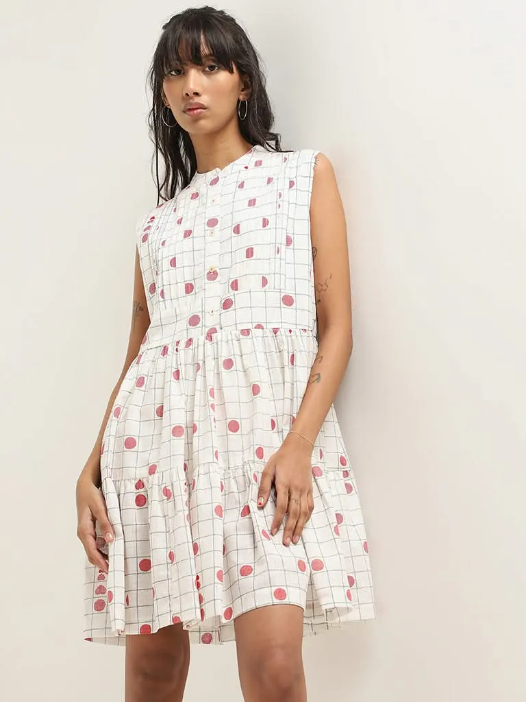 Bombay Paisley White Printed Dress