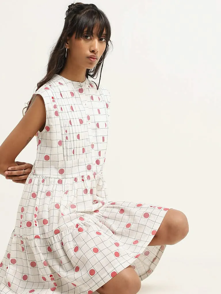 Bombay Paisley White Printed Dress