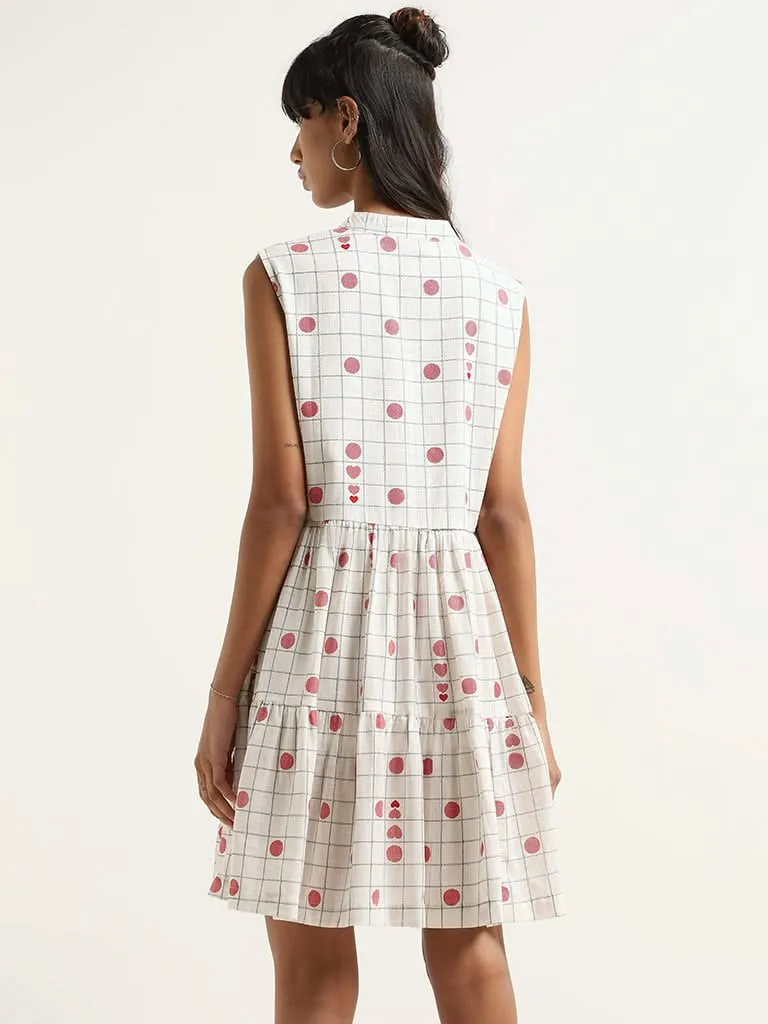 Bombay Paisley White Printed Dress