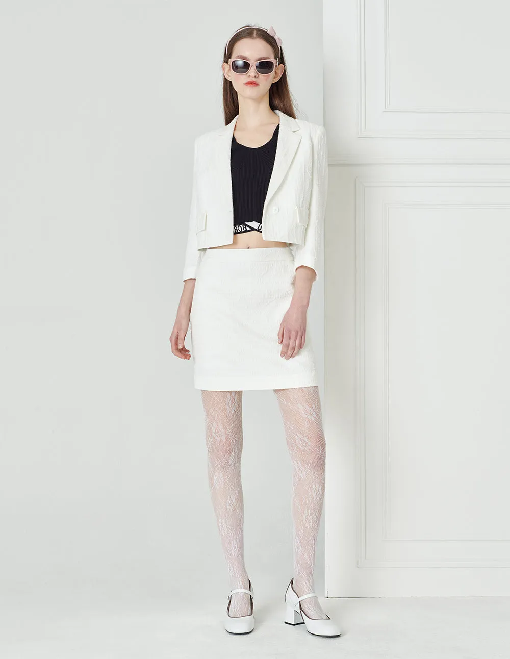 BORA AKSU Simple Knitted A-Line Skirt