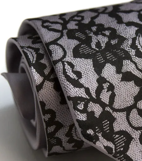 Boudoir Lace Silk Necktie