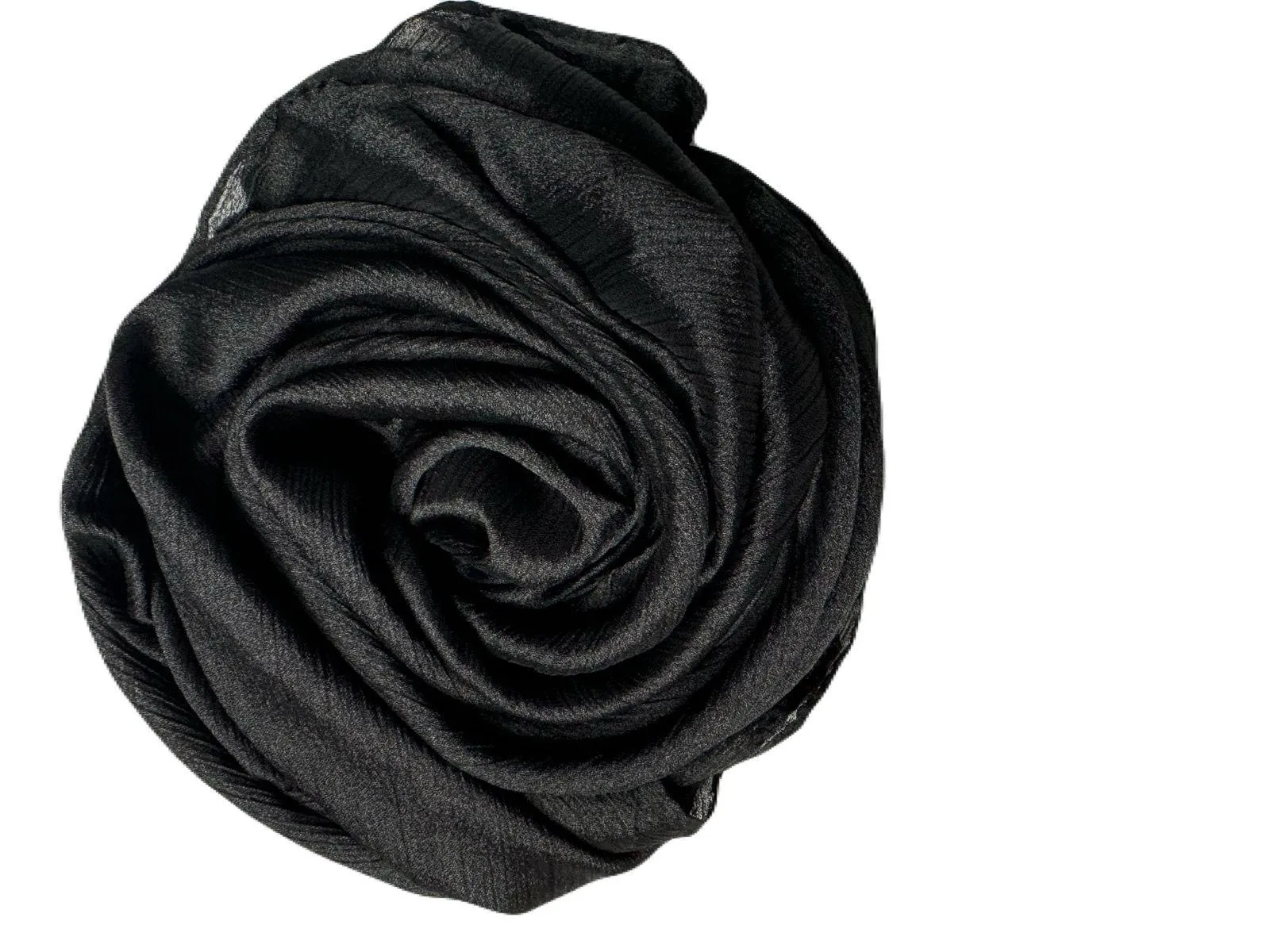 Bridal Silky Shine  Hijabs Color Black