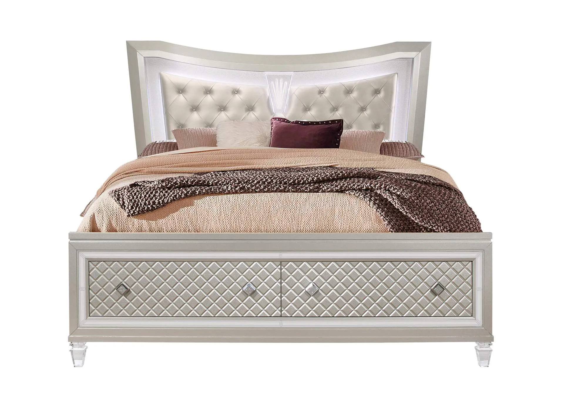 Champagne Paris Queen Bed