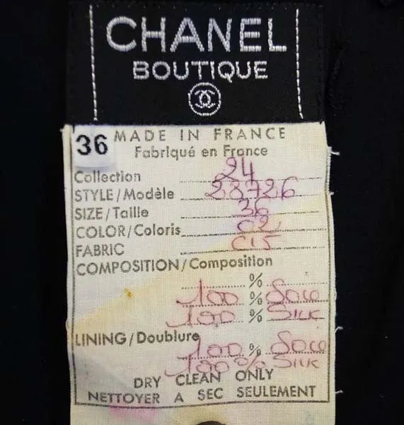 Early 1980s Chanel Silk Camellia Evening Dress