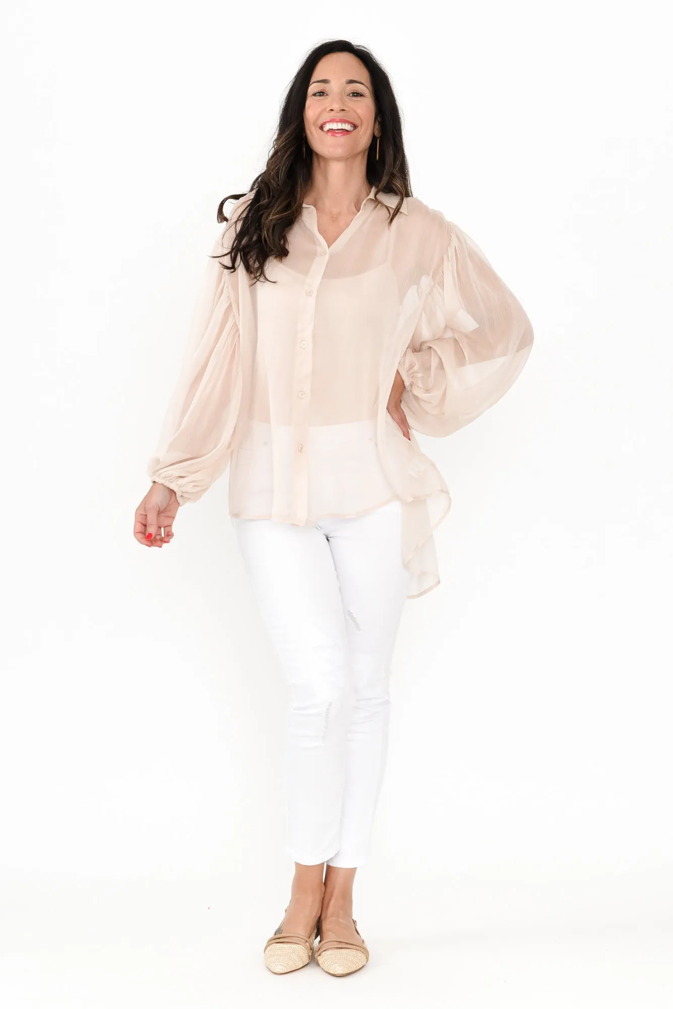 Eden Cream Collared Shirt