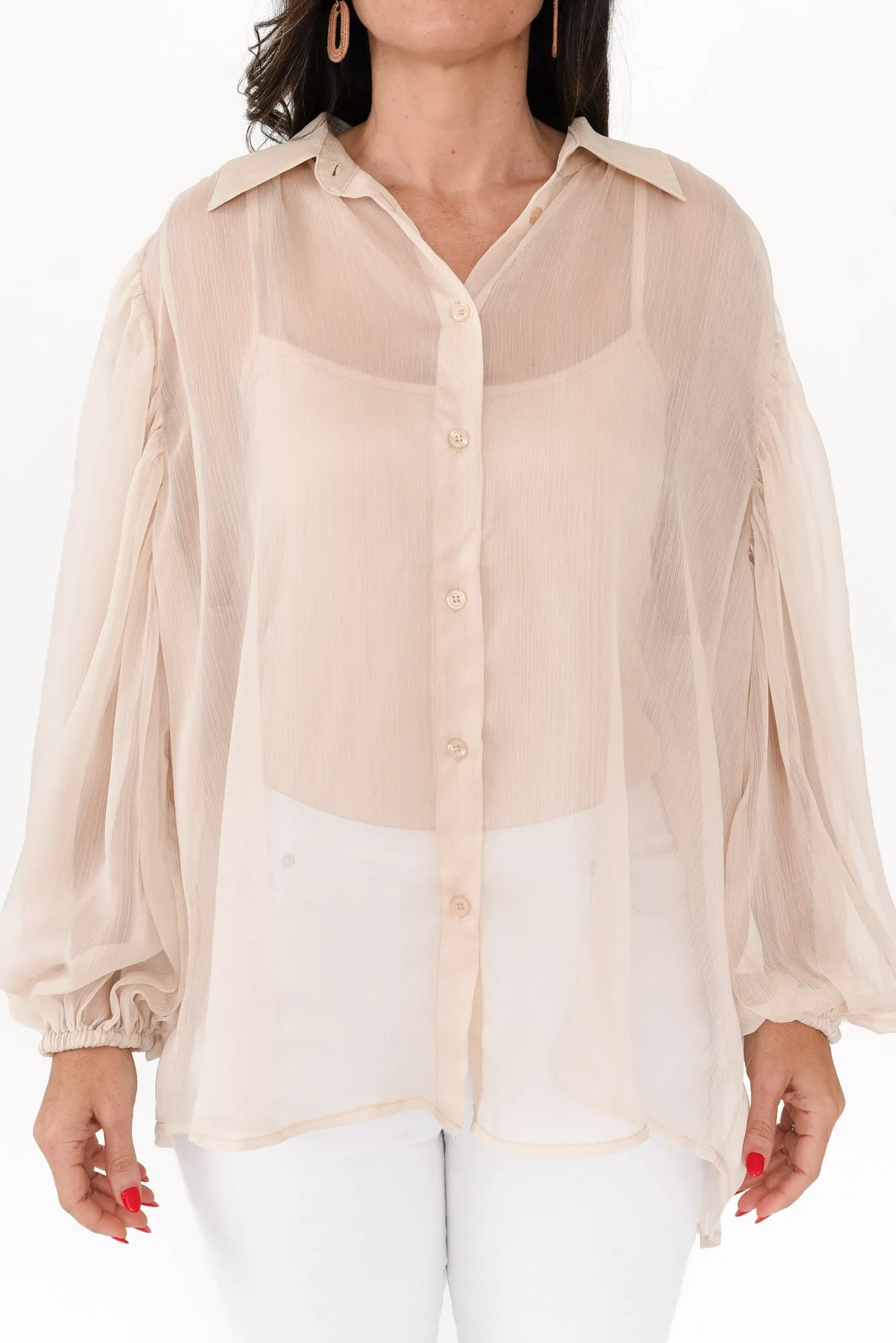 Eden Cream Collared Shirt