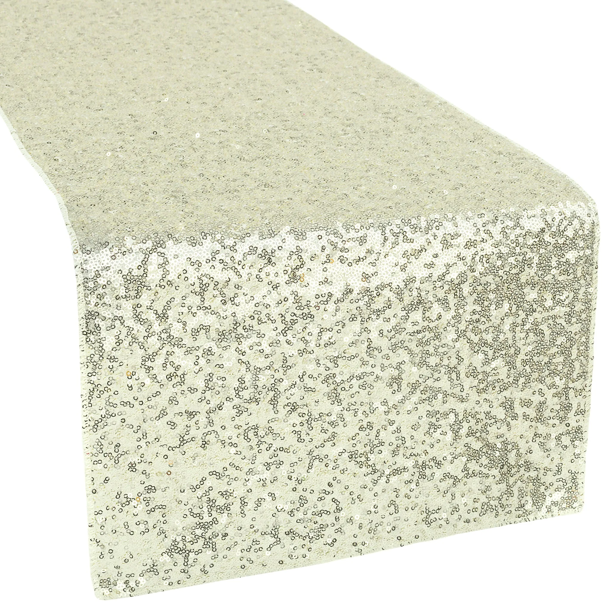 Glitz Sequin Table Runner - Ivory