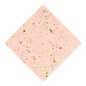 Gold Splash Cocktail Napkins - Small