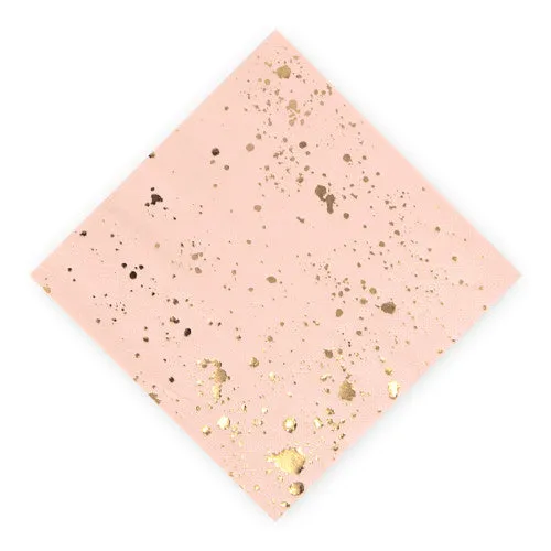 Gold Splash Cocktail Napkins - Small