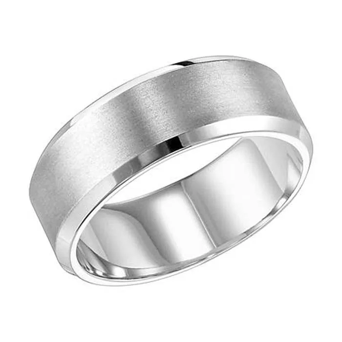 Goldman 8MM Wedding Band in 14K White Gold