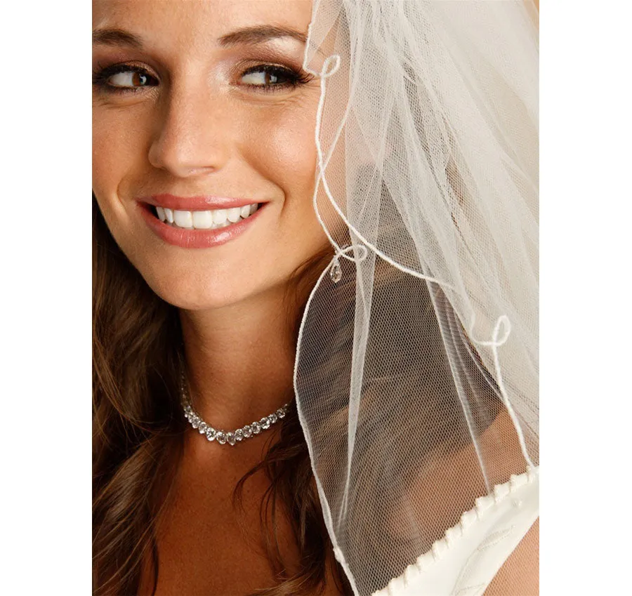 Graduated Cubic Zirconia Tennis Wedding Necklace