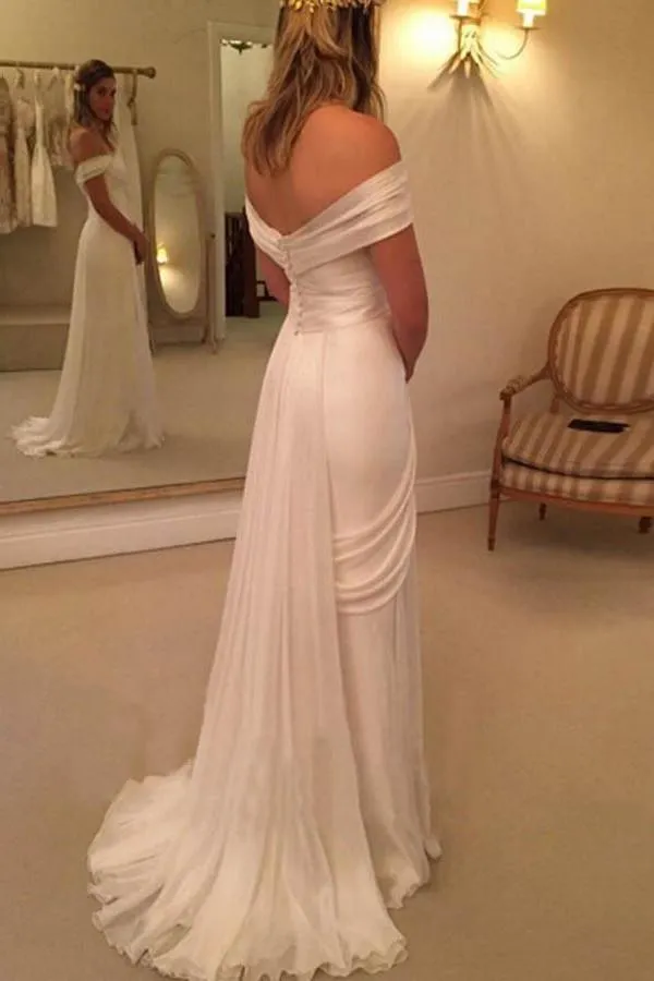 High Quality Strapless Off The Sleeves Long Wedding Dresses WD016