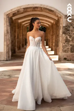 K1971 - Couture & Ornate Sweetheart Sleeveless A-line Wedding Dress