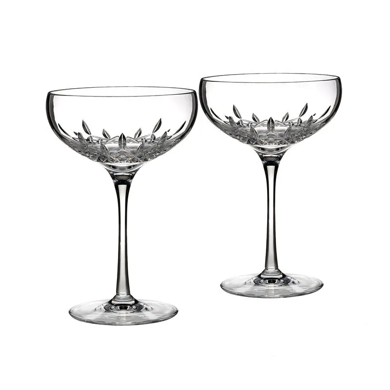 Lismore Essence Champagne Saucers (Set of 2)