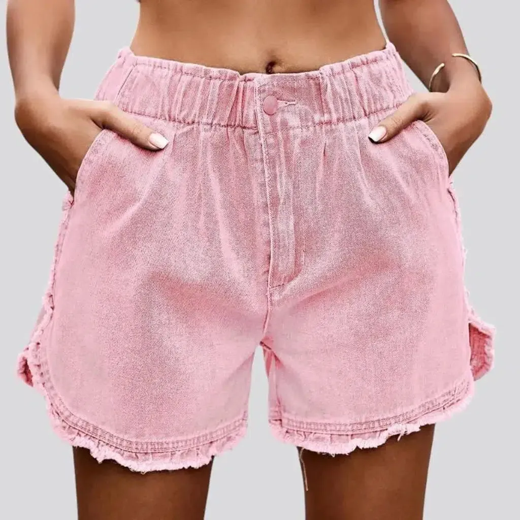 Loose y2k jean shorts
 for women