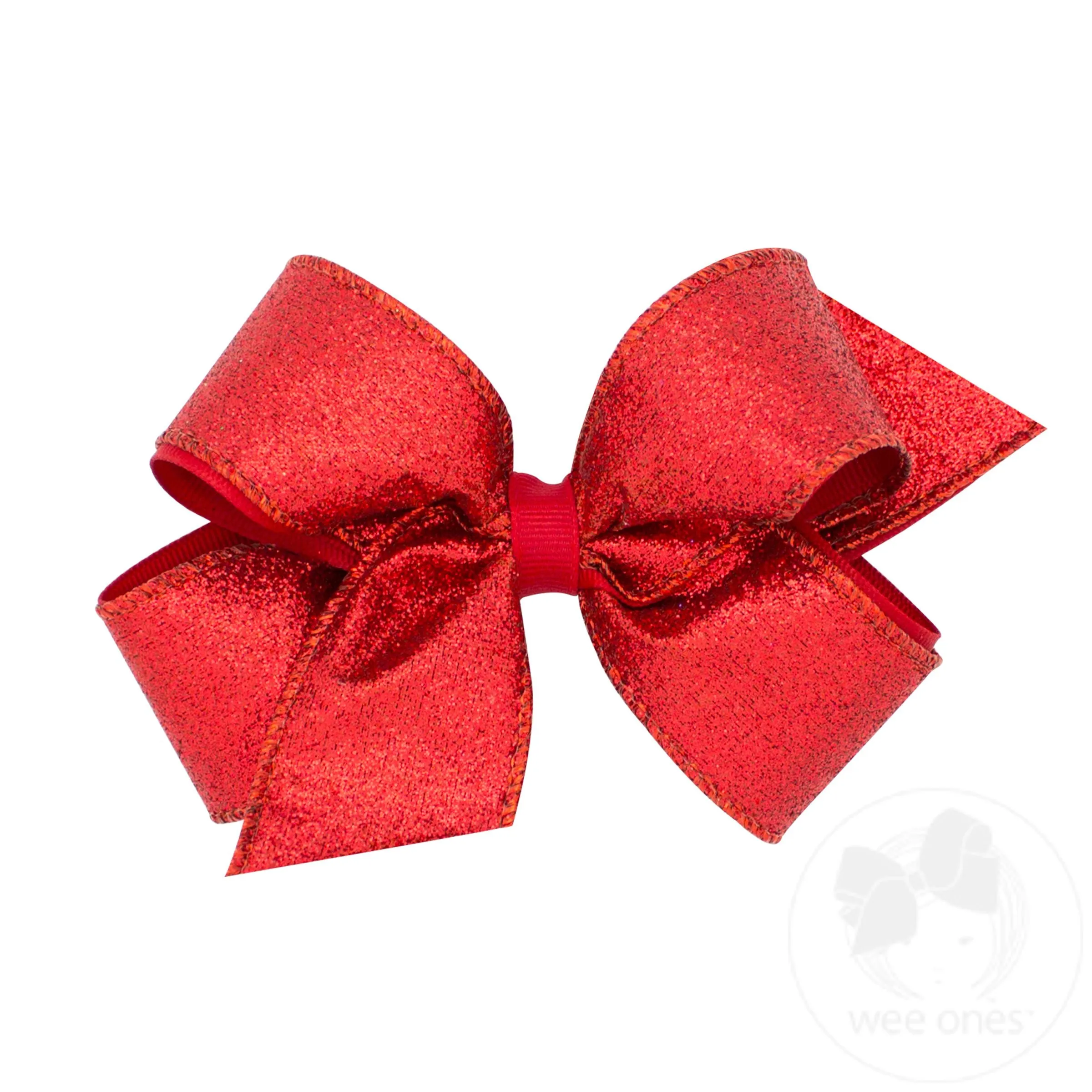 Medium Party Glitter Girls Hair Bow