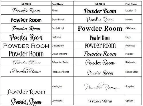 Metal Plaque/Bracket with Custom Lettering - 8x12 OVAL - Powder Room/Laundry Room/Pantry/Guest Room/Office/etc.