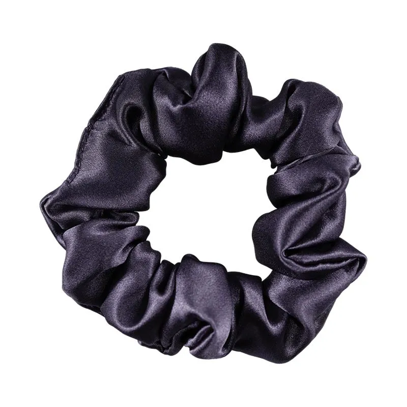 Midi Silk Scrunchies - Charcoal - Dropshipping