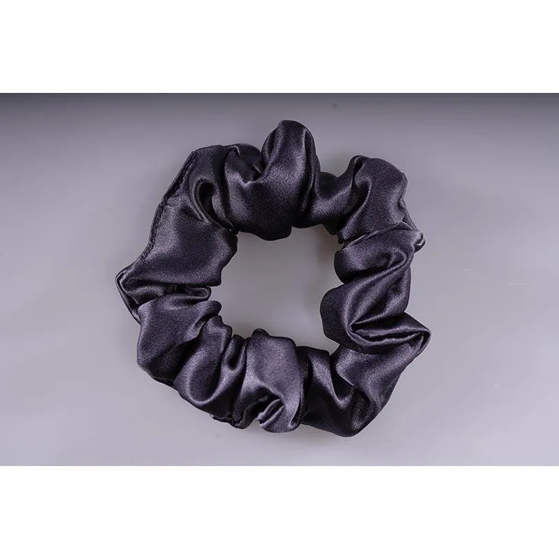 Midi Silk Scrunchies - Charcoal - Dropshipping