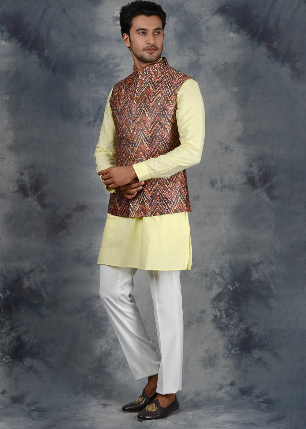 Multicolor Bandhgala Jacket | TULA