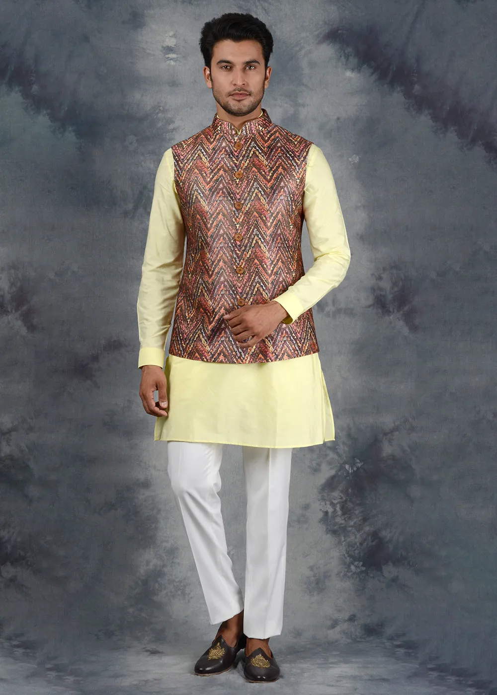 Multicolor Bandhgala Jacket | TULA