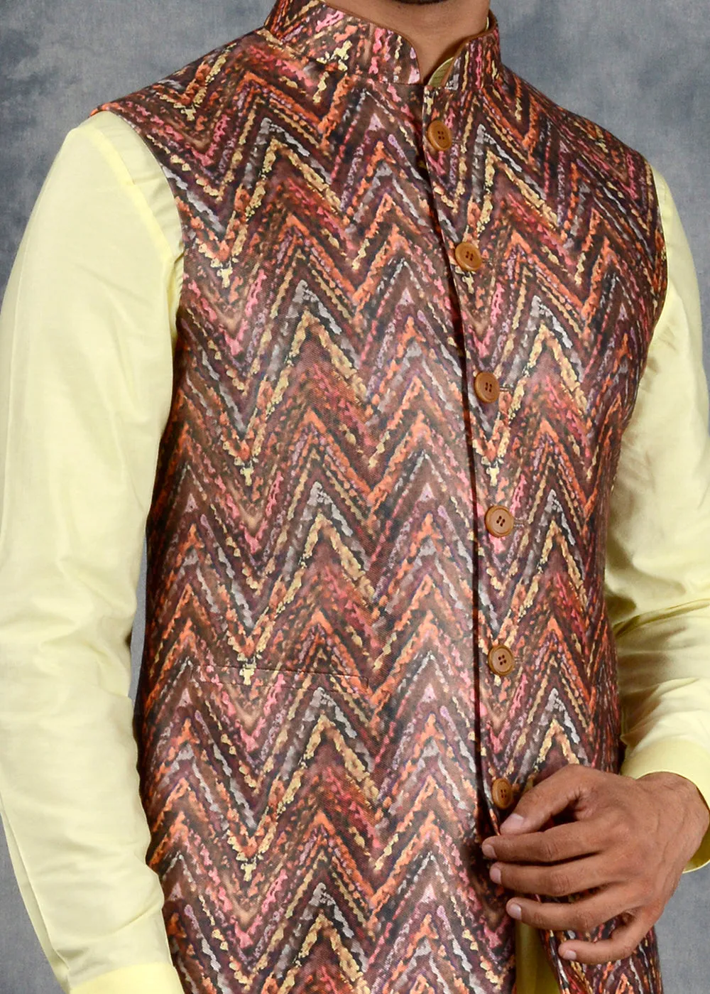 Multicolor Bandhgala Jacket | TULA