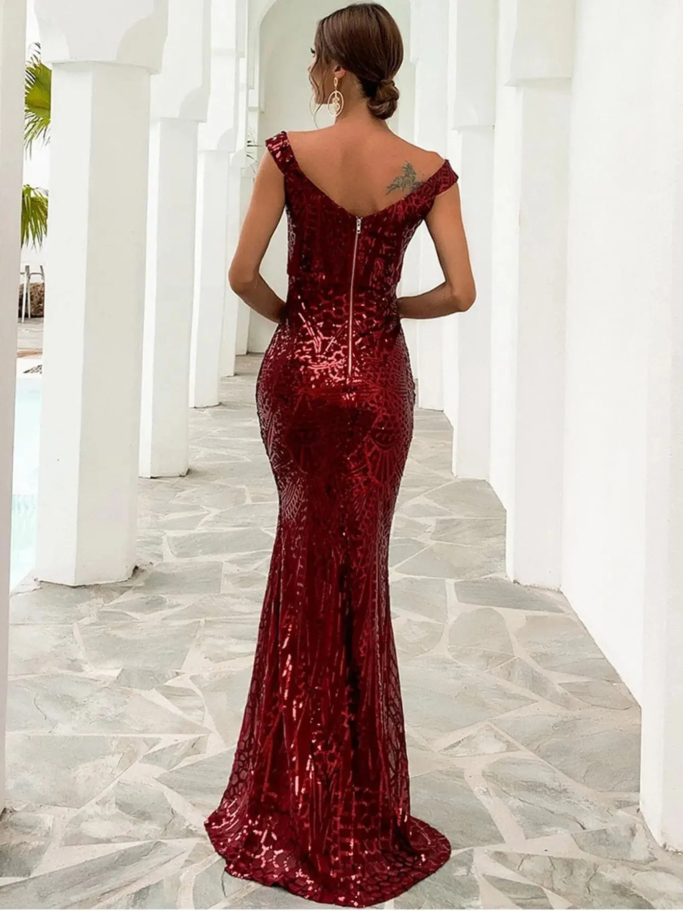 Off Shoulder Evening Dress FT4912