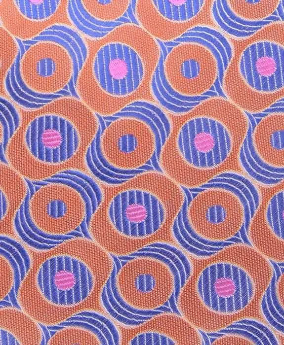 Orange, Pink & Blue Motif Tie