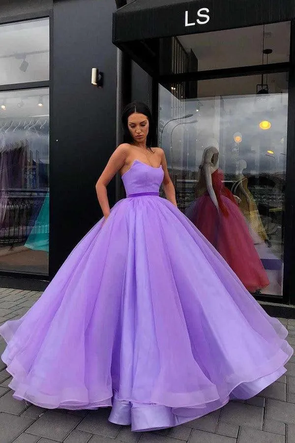 Organza Ball Gowns Prom Dresses Sweetheart Evening Dresses PG709