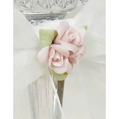 Porcelain Rose Bouquet Wedding Guestbook and Pen Set